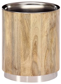 Kafijas galdiņš VLX Solid Mango Wood 247656, brūna/sudraba, 380 mm x 380 mm x 450 mm