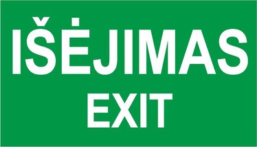 Lipdukas išėjimas exit 100x180mm