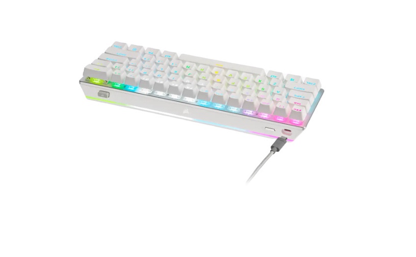 Клавиатура Corsair K70 PRO MINI Cherry MX Английский (US), белый, беспроводная