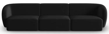 Moduļu dīvāns Micadoni Home Shane, melna, 259 x 85 cm x 74 cm