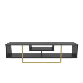 TV-laud Kalune Design Asal 150, kuldne/must, 35.2 cm x 150 cm x 40 cm