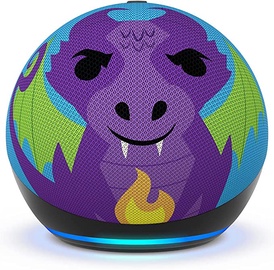 Belaidė kolonėlė Amazon Echo Dot 5 Kids Dragon, violetinė