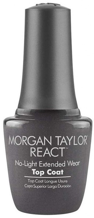 Топовое покрытие для ногтей Morgan Taylor React No-Light Extended Wear Top Coat, 15 мл