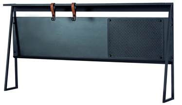 Laua lisaplaat Kalune Design Dark Metal, 134 cm x 16 cm, 66 cm, must
