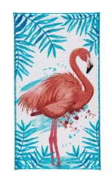 Vannitoa põrandamatt Foutastic Flamingo 352CNF1125, valge/roheline/roosa, 1400 mm x 800 mm