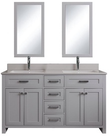 Комплект мебели для ванной Kalune Design Erie 60, серый, 54 x 150 см x 86 см