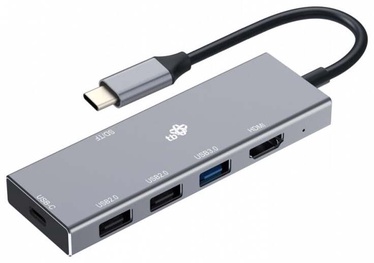 Adapteris TB USB-C - 3 x USB/USB-C/HDMI/SD/TF USB-C male, 3 x USB/USB-C/HDMI/SD/TF female, grafīta