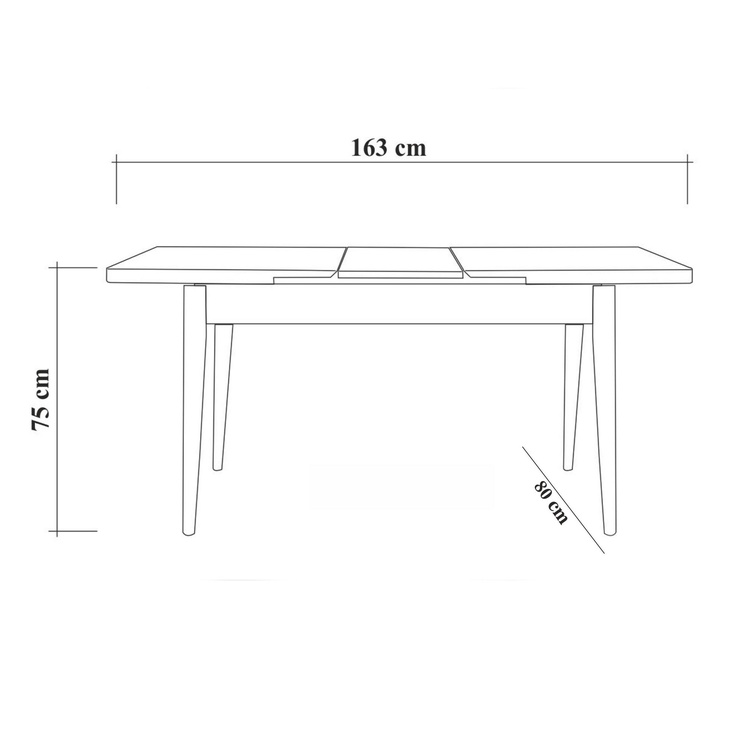 Ēdamistabas komplekts Kalune Design Vina, priedes/gaiši rozā
