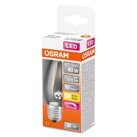 Светодиодная лампочка Osram LED, теплый белый, E27, 5 Вт, 470 лм