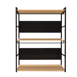 Шкаф Kalune Design Perpa L650, коричневый/черный, 40 см x 160 см x 170 см
