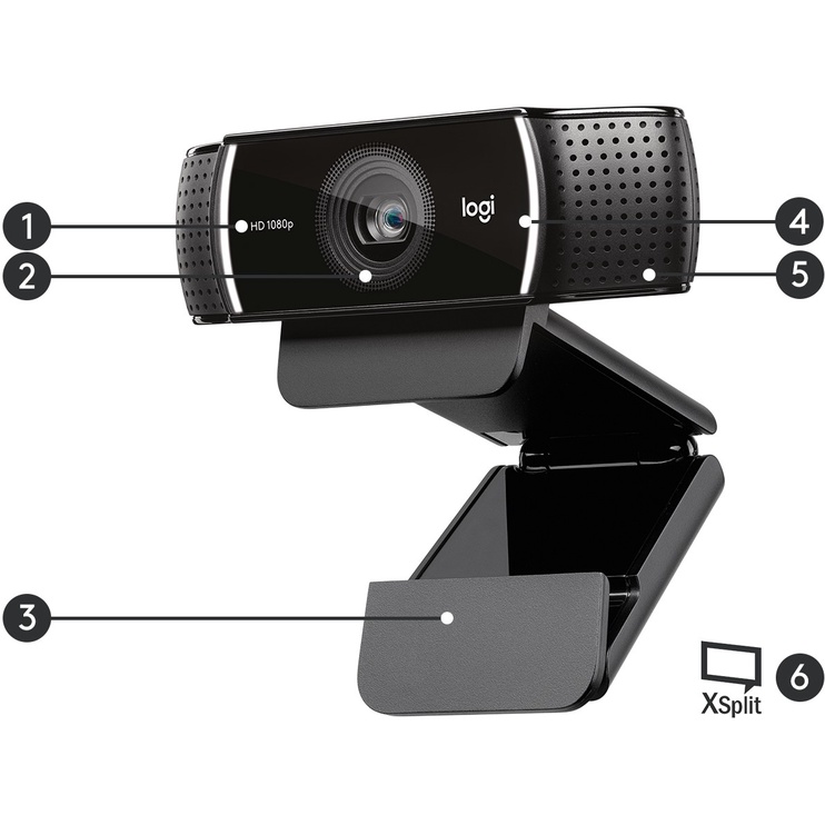 Internetinė kamera Logitech C922 Pro, juoda, 1080p