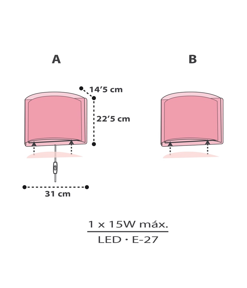 Lampa sienas Dalber Clouds 41418S, 15 W, E27