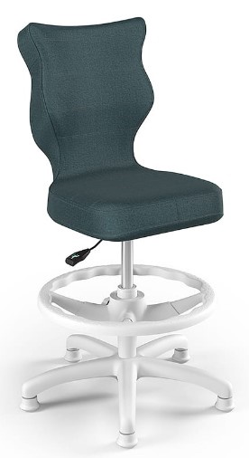 Bērnu krēsls ar riteņiem Petit HC+F MT06 Size 4 HC+F, zila/balta, 37 cm x 82 - 95 cm