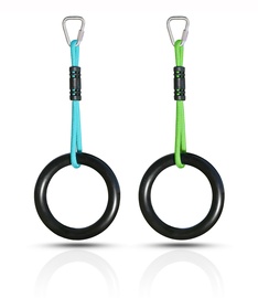 Võimlemisrõngad Schildkrot Slackers Ninja Ring Set, 25 cm x 15 cm, sinine/must/roheline