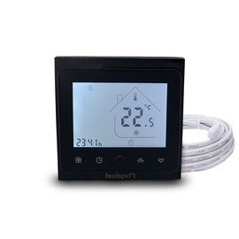 Termostats Feelspot WTH51.36, iebūvējams sienā, melna, 8.6 cm, 0 - 45 °C