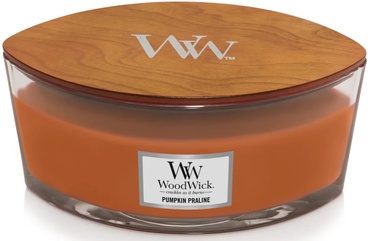 Küünal, lõhna WoodWick Pumpkin Praline Elipsa, 40 h, 453.6 g, 92 mm x 121 mm