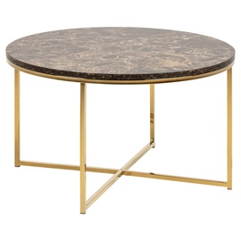 Kafijas galdiņš Actona Kimi, dzeltena, 800 mm x 800 mm x 460 mm