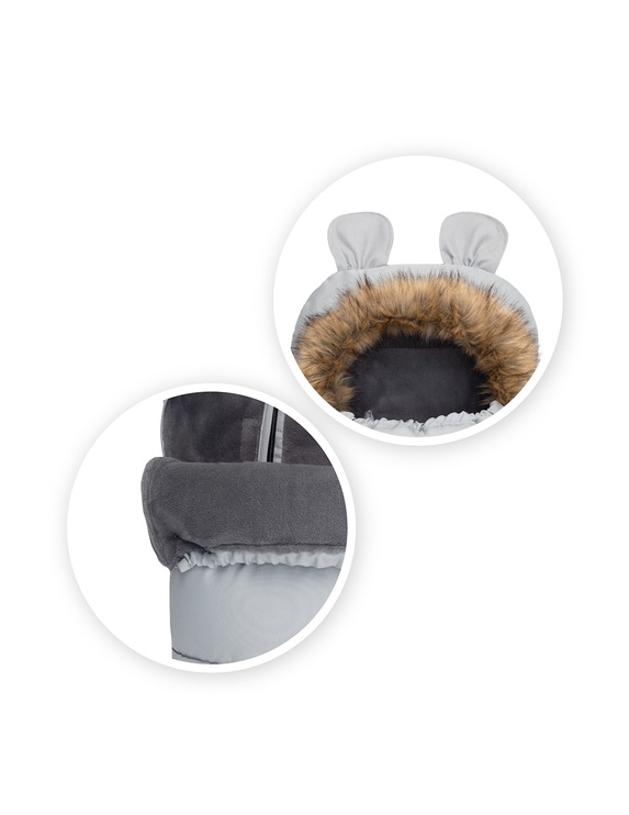 Bērnu guļammaiss Momi Footmuff Footmuff, pelēka, 95 cm x 45 cm