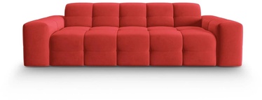 Dīvāns Micadoni Home Kendal Velvet 3 Seats, sarkana, 222 x 103 cm x 79 cm