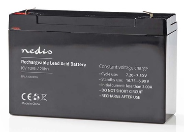 Аккумулятор Nedis Lead-Acid Battery, 6 В, 10 Ач