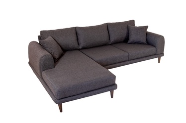 Угловой диван Atelier Del Sofa Nero, антрацитовый, левый, 160 x 250 см x 78 см