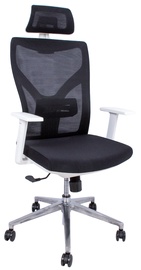 Biroja krēsls Home4you Venon, 58 x 58 x 94 - 100.5 cm, balta/melna