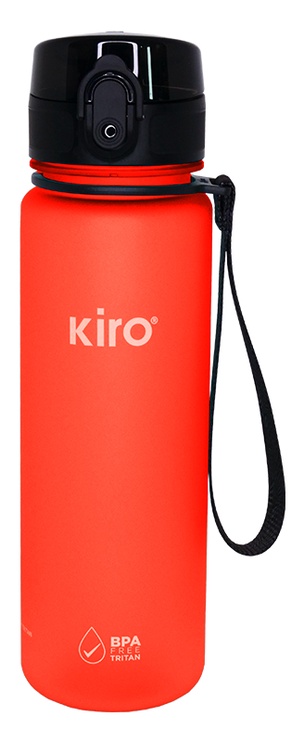 Бутылочка Kiro KI3026MO, черный/красный, тритан, 0.5 л