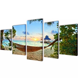 Фотокартина VLX Sand Beach with Hammock 5pcs 241562, 1000 мм x 500 мм