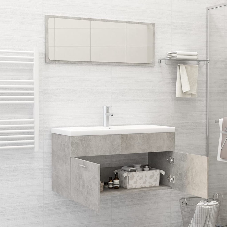 Комплект мебели для ванной VLX, серый, 38.5 x 90 см x 46 см