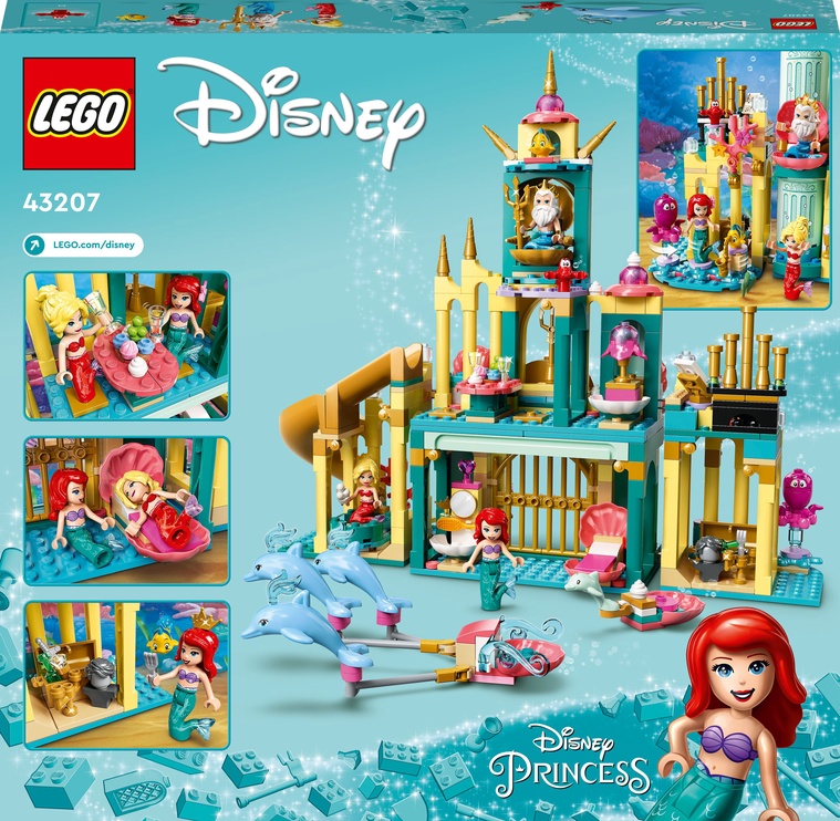 Konstruktors LEGO® | Disney Princess™ Arielas zemūdens pils 43207, 498 gab.