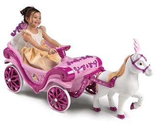 Bezvadu automašīna Huffy Princess Carriage, balta/rozā