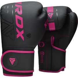 Боксерские перчатки RDX F6 Matte BGR-F6MP-8OZ, черный/розовый, 8 oz