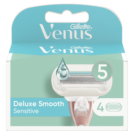 Keičiamos skustuvo galvutės Gillette Venus Deluxe Smooth Sensitive, 4 vnt
