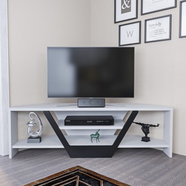 TV-laud Kalune Design Sares, valge/must, 35 cm x 120 cm x 36.8 cm