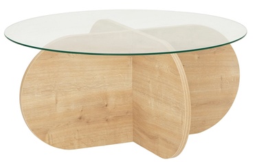 Журнальный столик Kalune Design Bubble, дубовый, 75 см x 75 см x 35 см