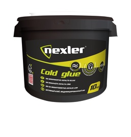Bitumena mastika Nexler Cold Glue, 10 kg, melna
