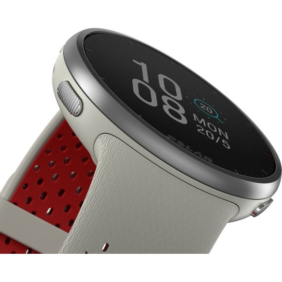 Умные часы Polar Pacer Pro, белый/серебристый/красный