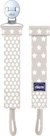 Čiulptukų laikiklis Chicco Fashion Clip, 0 mėn., baltas/pilkas