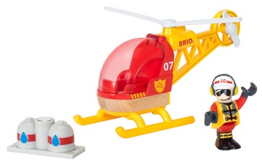 Rotaļu helikopters Brio World Firefighter 33797, oranža