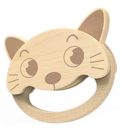 Погремушка Iwood Grasping Rattle Cat, дерево