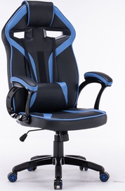 Spēļu krēsls Top E Shop Swivel Drift, 67 x 66 x 120 - 130 cm, zila/melna