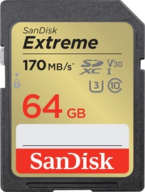 Карта памяти SanDisk Extreme, 64 GB