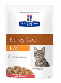 Влажный корм для кошек Hill's Prescription Diet Kidney Care with Salmon K/D, курица, 1.02 кг, 12 шт.