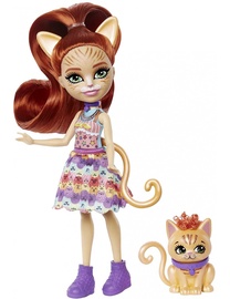 Lelle Enchantimals Tarla Orange Cat & Cuddler, 15 cm