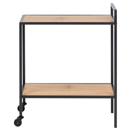Riiul Serving Trolley Seaford, must/hele pruun, 75 cm x 32.5 cm x 86 cm
