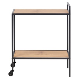 Сервировочные коляски Serving Trolley Seaford, черный/светло-коричневый, 75 см x 32.5 см x 86 см