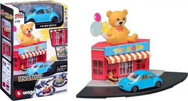 Transporta rotaļlietu komplekts Bburago Street Fire City Toy Store 425650, daudzkrāsaina