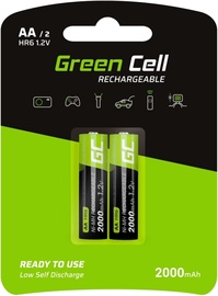 Uzlādējamās baterijas Green Cell 2x AA HR6, AA, 2000 mAh, 2 gab.