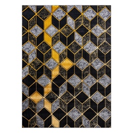 Ковер Hakano Mosse Glam, золотой/черный/серый, 300 см x 70 см