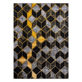 Ковровая дорожка Hakano Mosse Glam, золотой/черный/серый, 300 см x 70 см